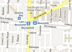 LRT-1 Blumentritt Station Map