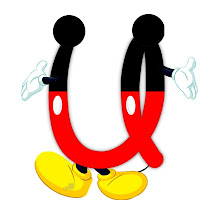 Original alfabeto inspirado en Mickey Mouse U.