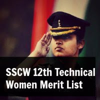 SSCW 12th Technical Women Merit List SSCW 12th Technical Women Merit List