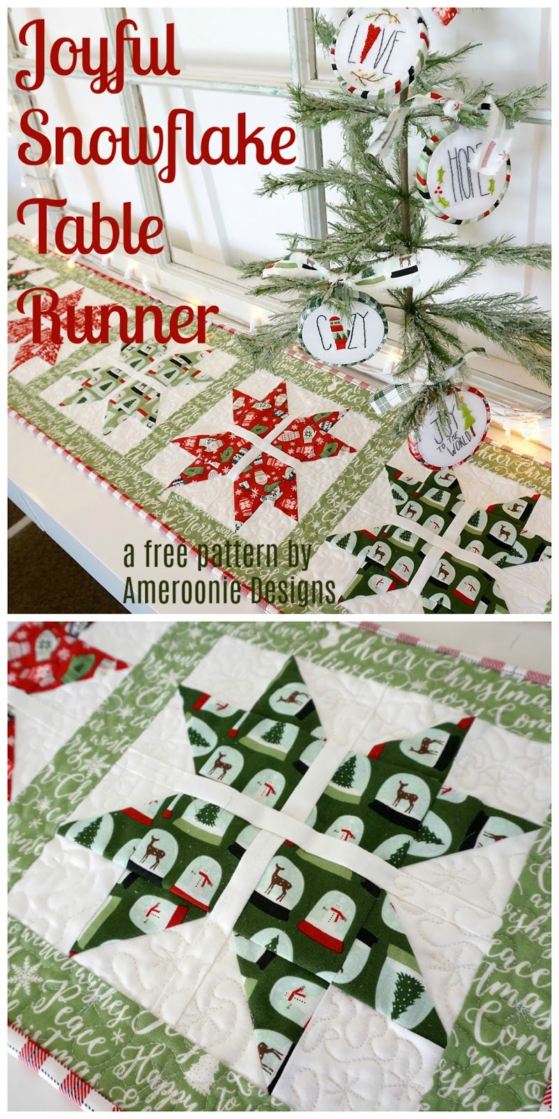 Free quilted table runner pattern - Ameroonie Designs free-quilted-table-runner-pattern-ameroonie-designs