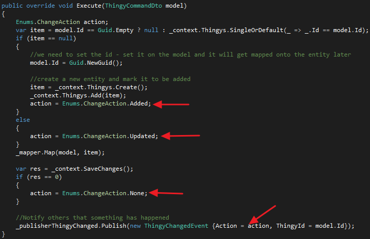 Command Query Separation to better manage Async and Caching for Performance