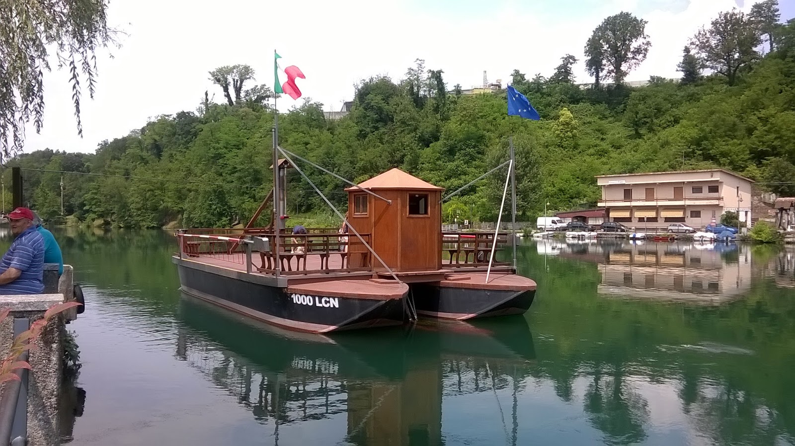 Mindenütt jóóó Leonardo lengőkompja (Traghetto Leonardesco) Imbersago, Olaszország Mindenütt jóóó Leonardo lengőkompja (Traghetto Leonardesco) Imbersago, Olaszország