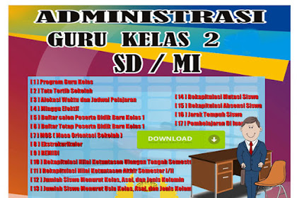 41 File Manajemen Guru Kelas 2 Sd/Mi Format Words