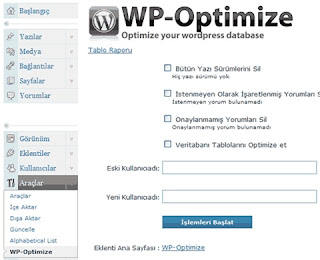 WordPress Veritabanı Optimizasyonu