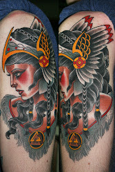 valkyrie tattoo tattoos viking johnsson stefan traditional santa woman mythology american norse neo designs warrior female sleeve cruz pegasus wings