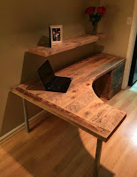 muebles de madera esquineros para la oficina - escritorios en L 15