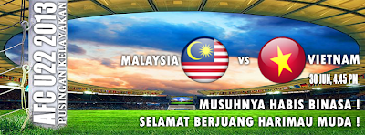 Keputusan Malaysia Vs Vietnam 30 Jun 2012 | Kelayakan Piala Asia (AFC) B22 2013