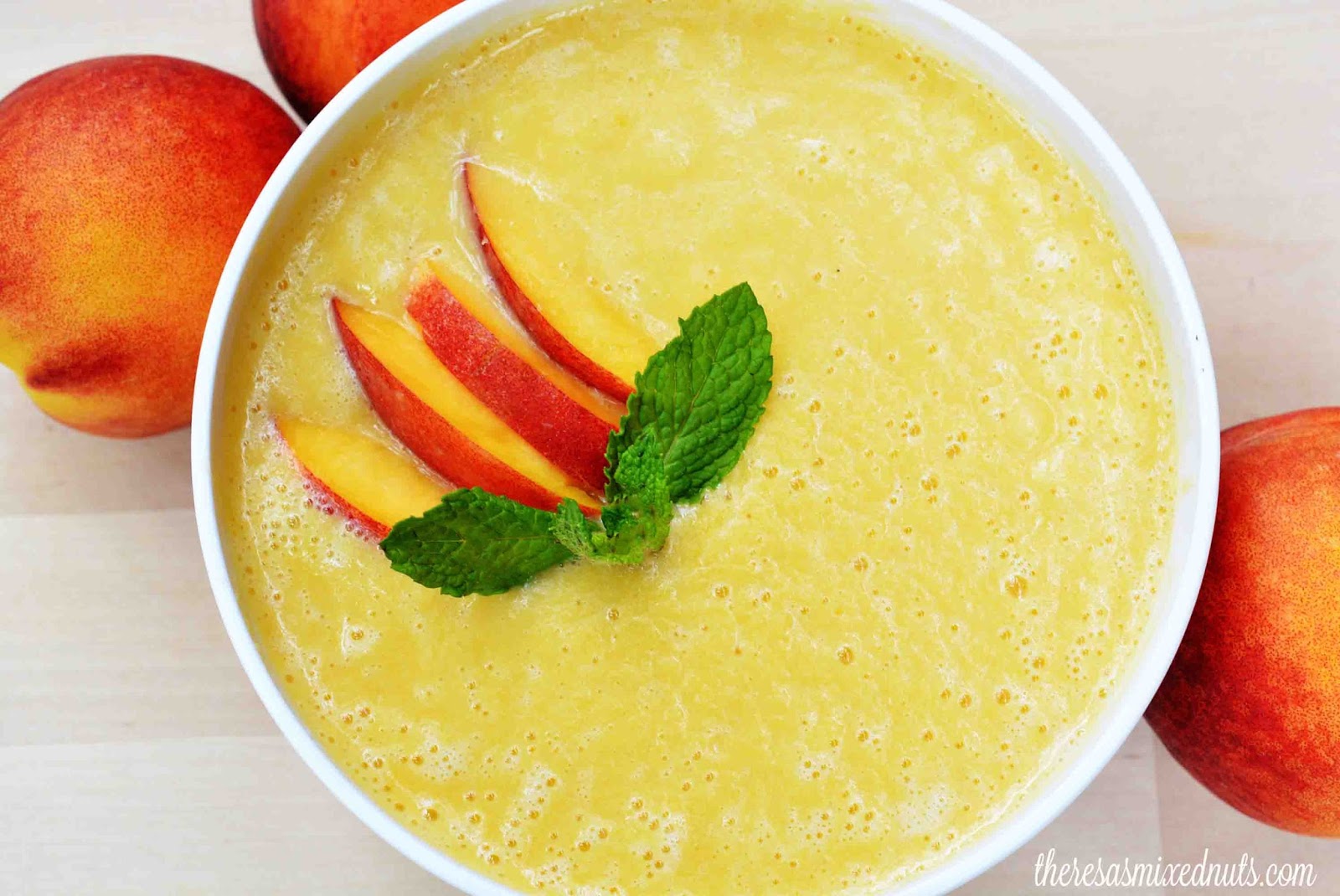 Theresa's Mixed Nuts Life's Peachy with Chilled Peach Soup