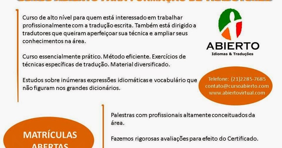 Instituto Cervantes de Lisboa - Curso de tradução profissional português-espanhol  A melhor carta de apresentação, a melhor ferramenta de marketing e o melhor  ativo de qualquer tradutor é a qualidade das traduções