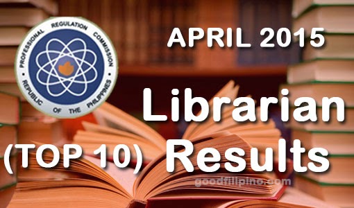 TOP 10: Librarians Board Exam Passers 2015 (April)