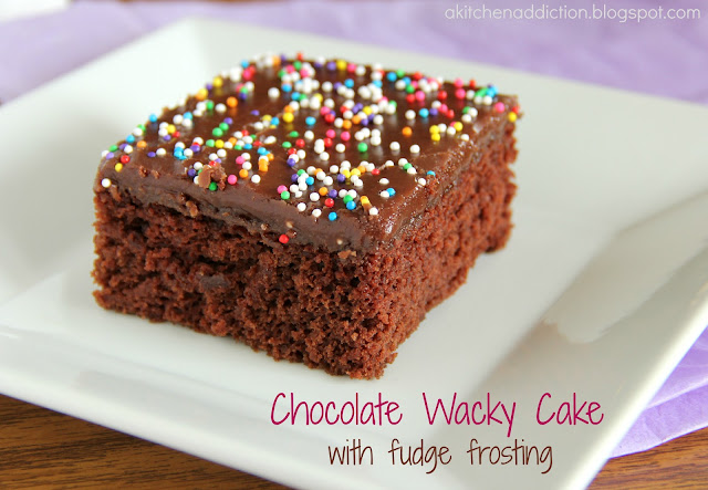 Chocolate Wacky Cake with Fudge Frosting