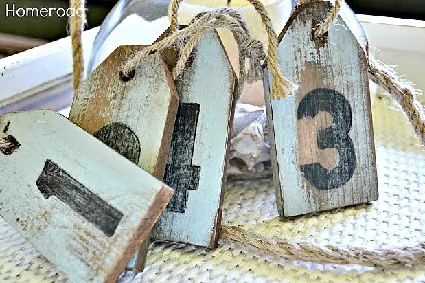 DIY weathered hang tags