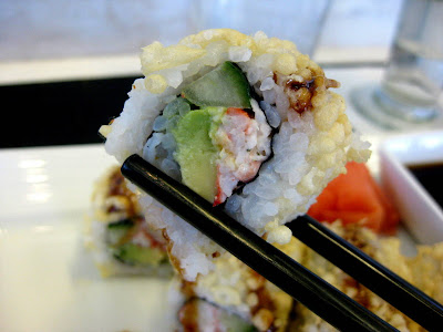 Crunchy California Roll at Wicker Park Seafood & Sushi Bar at O'Hare International Airport (ORD) in Chicago, IL - Photo by Michelle Judd of Taste As You Go