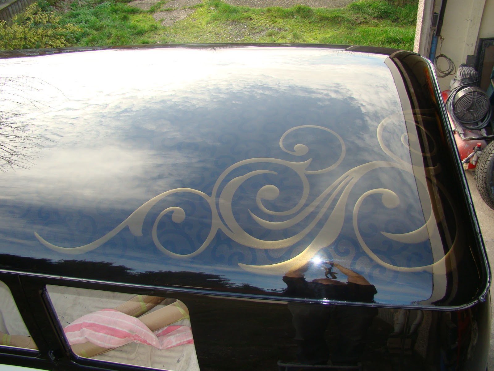 Custom Paint Roof swirl