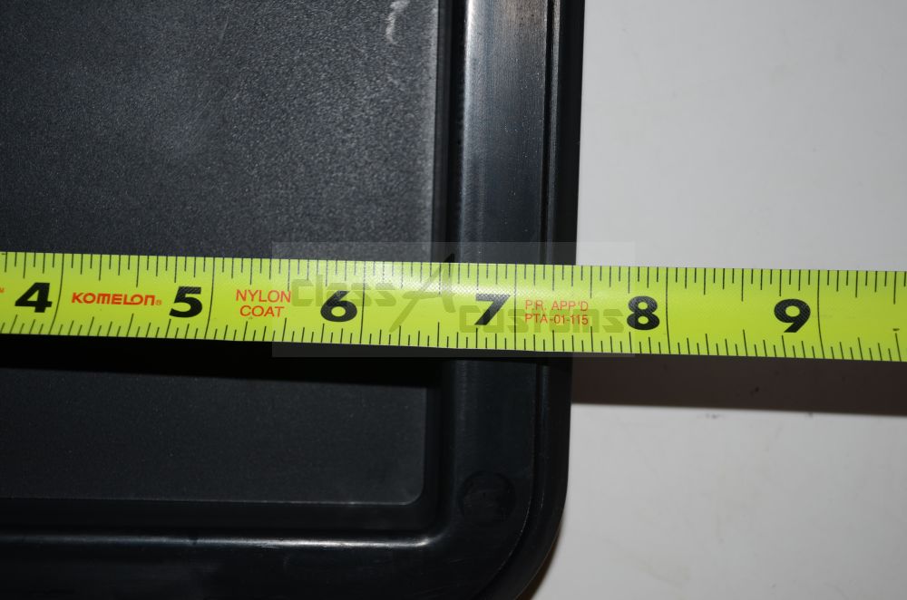 SQUARE Black Trailer license plate bracket Holder w/ Light rv camper