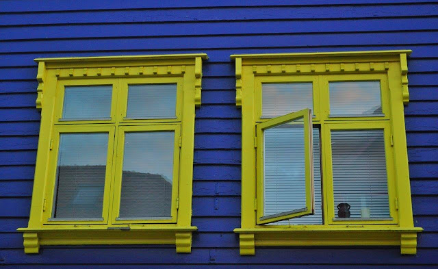 Ovre Holmegate colorful street stavanger windows norway