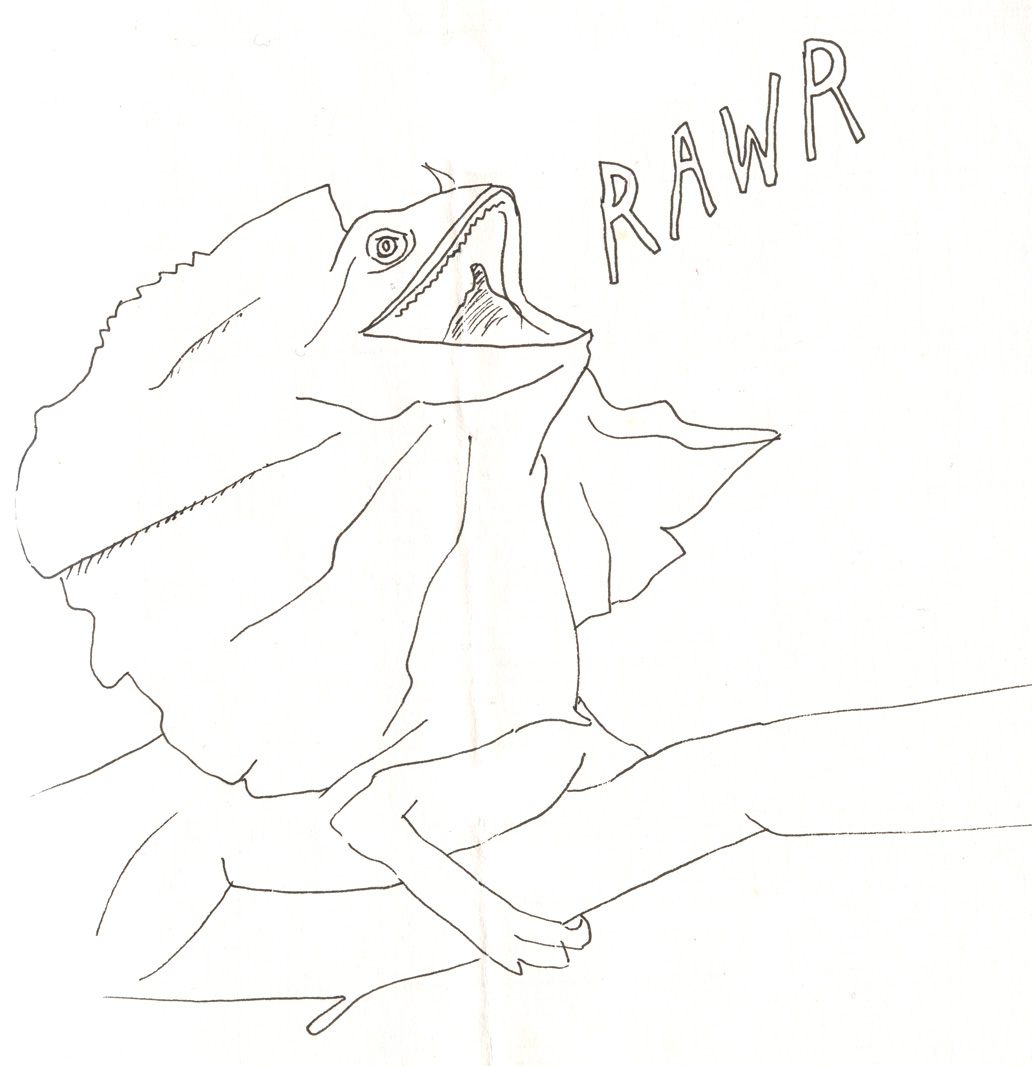 365 animals day onehundredandthirteen frilledneck lizard