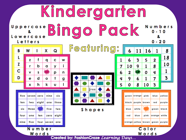 bingo games for K-1