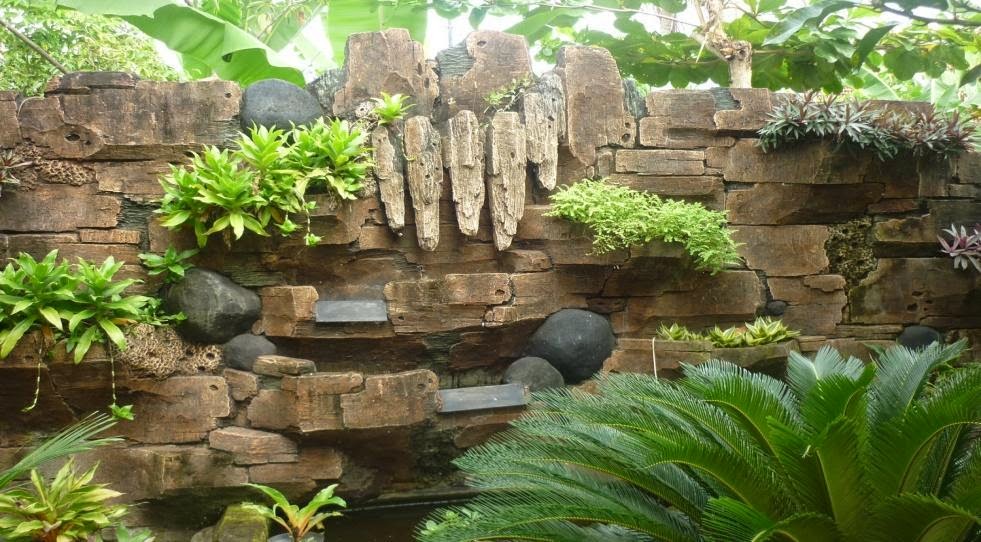 Taman Air Terjun Minimalis Batu Alam - Model Rumah 2019