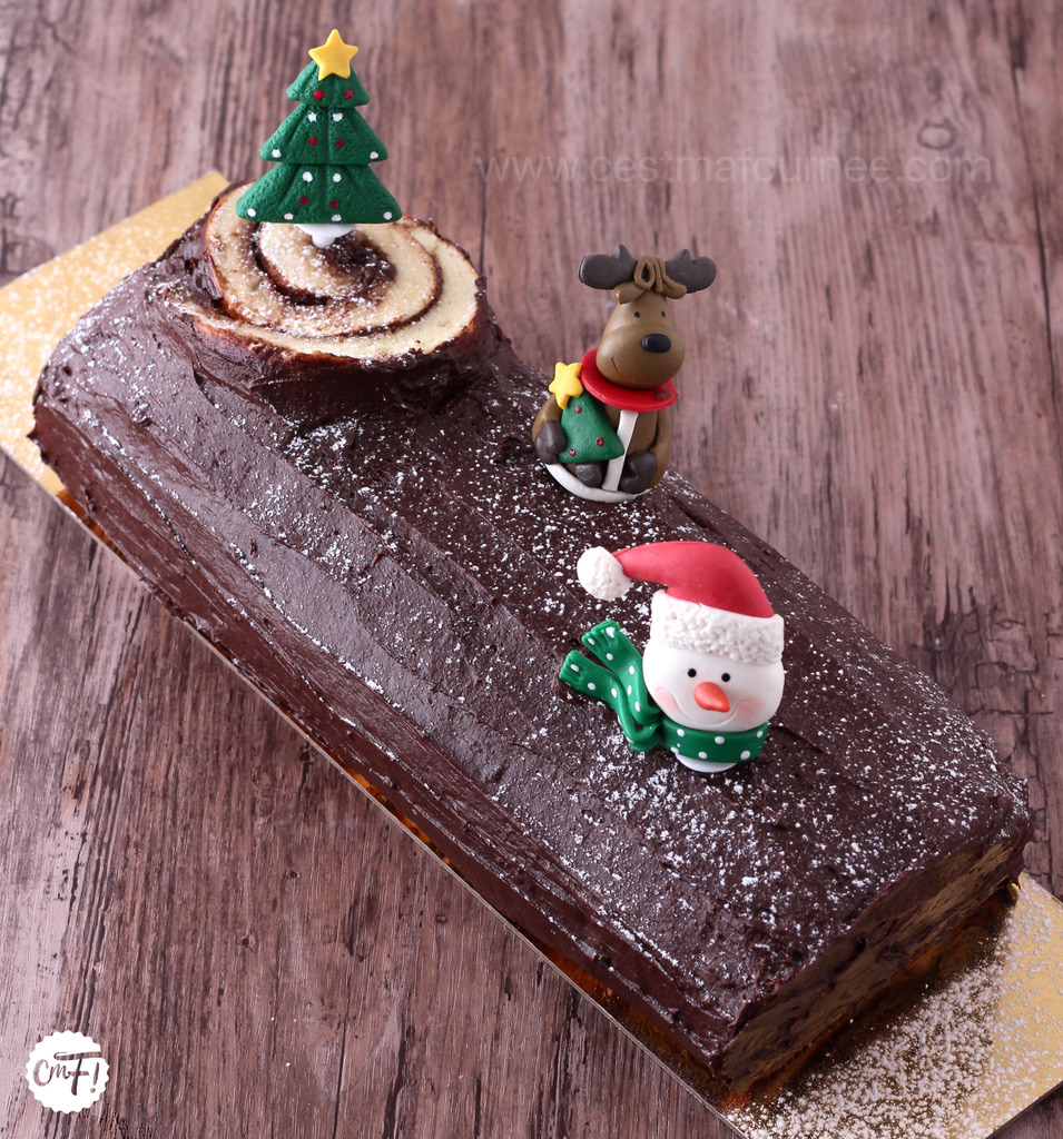 Bûche de Noël roulée traditionnelle au chocolat {facile et rapide} : Il  était une fois la pâtisserie