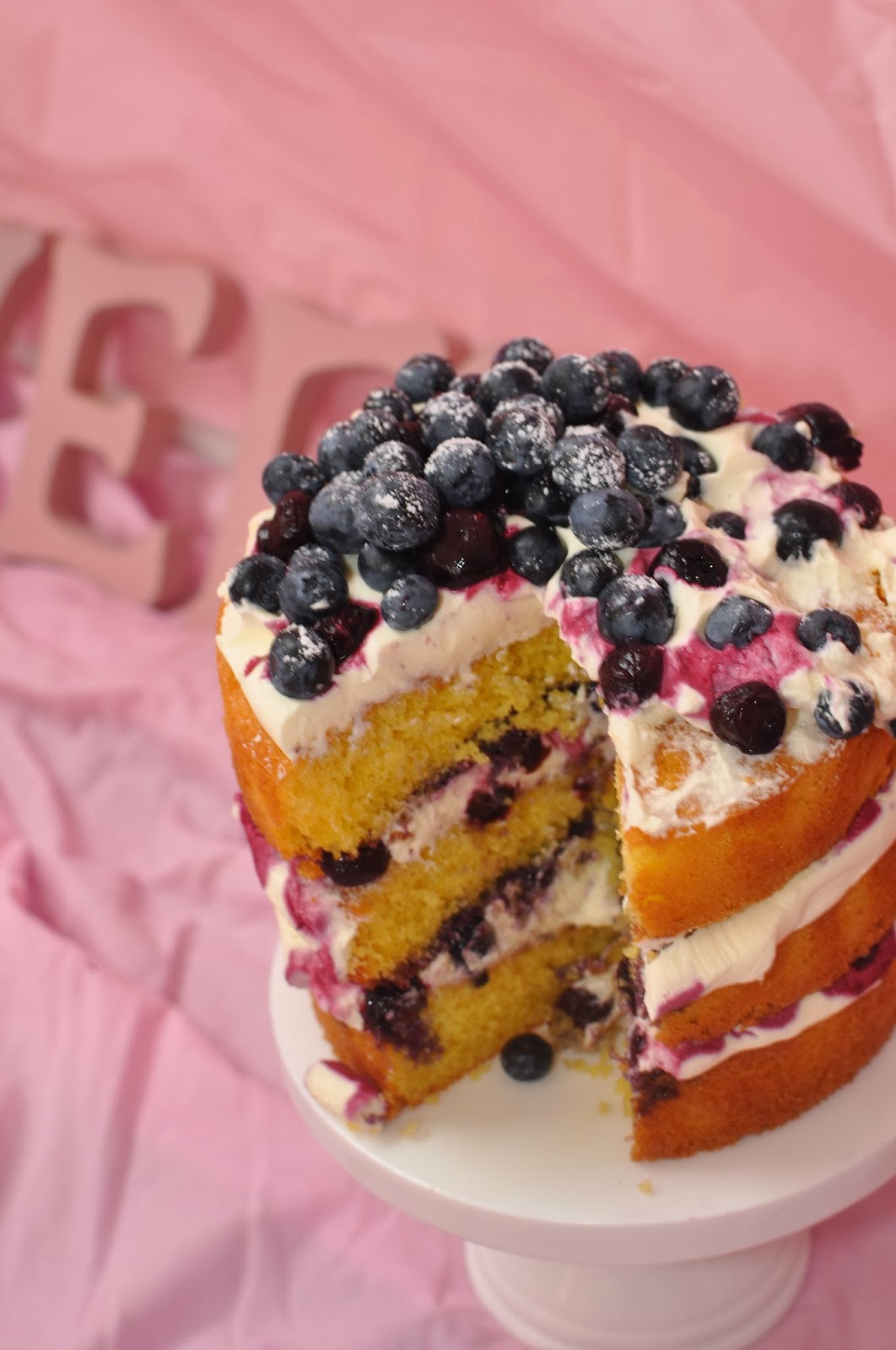 Victoria Sponge Cake with Blueberry Compote Recipe Depository