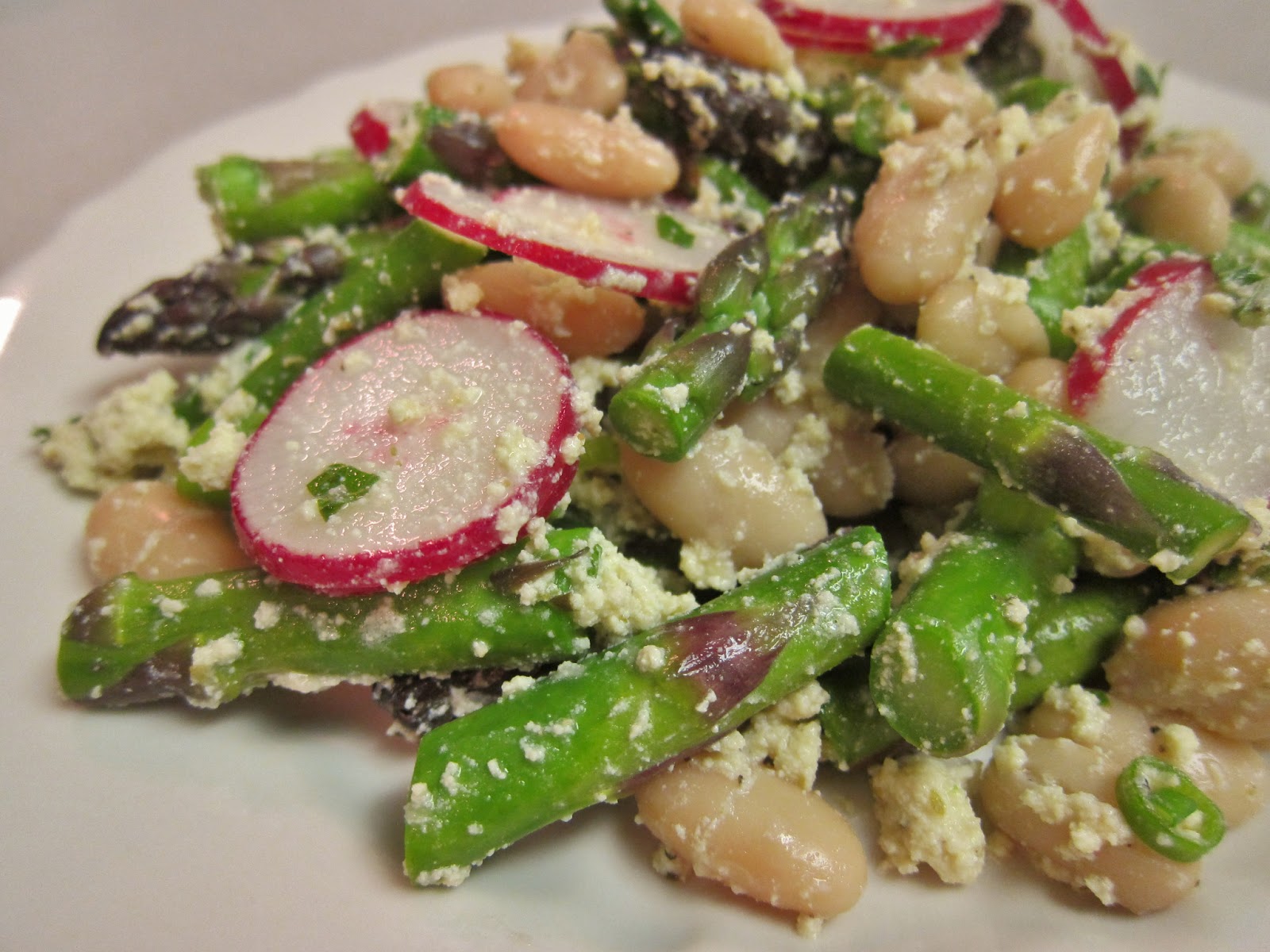 The Vegan Chronicle Asparagus Salad with Beans and Feta