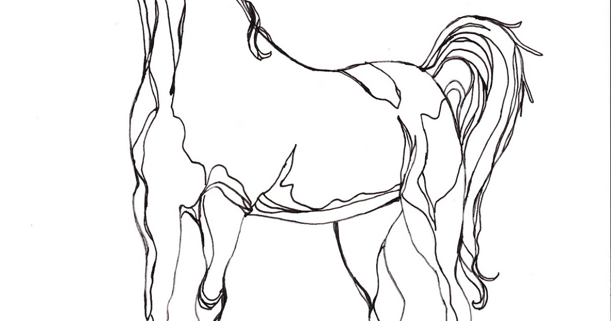 Make it easy crafts: Free Printable Horse coloring page 2