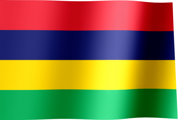 Waving Flag of Mauritius (Animated Gif)