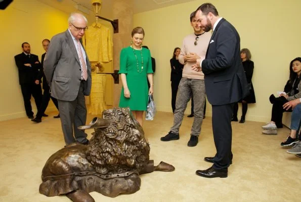 Prince Guillaume and Princess Stephanie visited Luxembourg, Belgium and Scotland pavilions in 57th Biennial of Contemporary Art in Venice