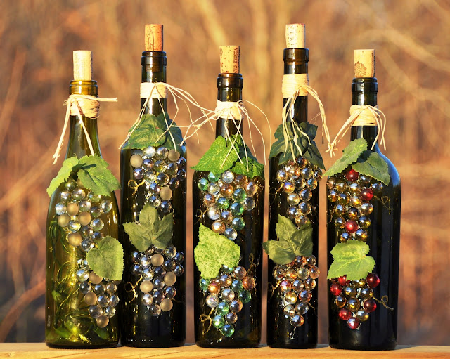 wine bottle recycle craft project