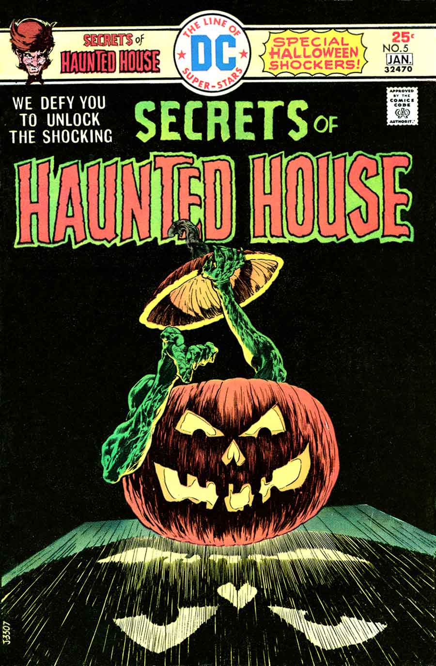 Secrets of Haunted House #5 bronze age dc horror comic book cover art by Bernie Wrightson