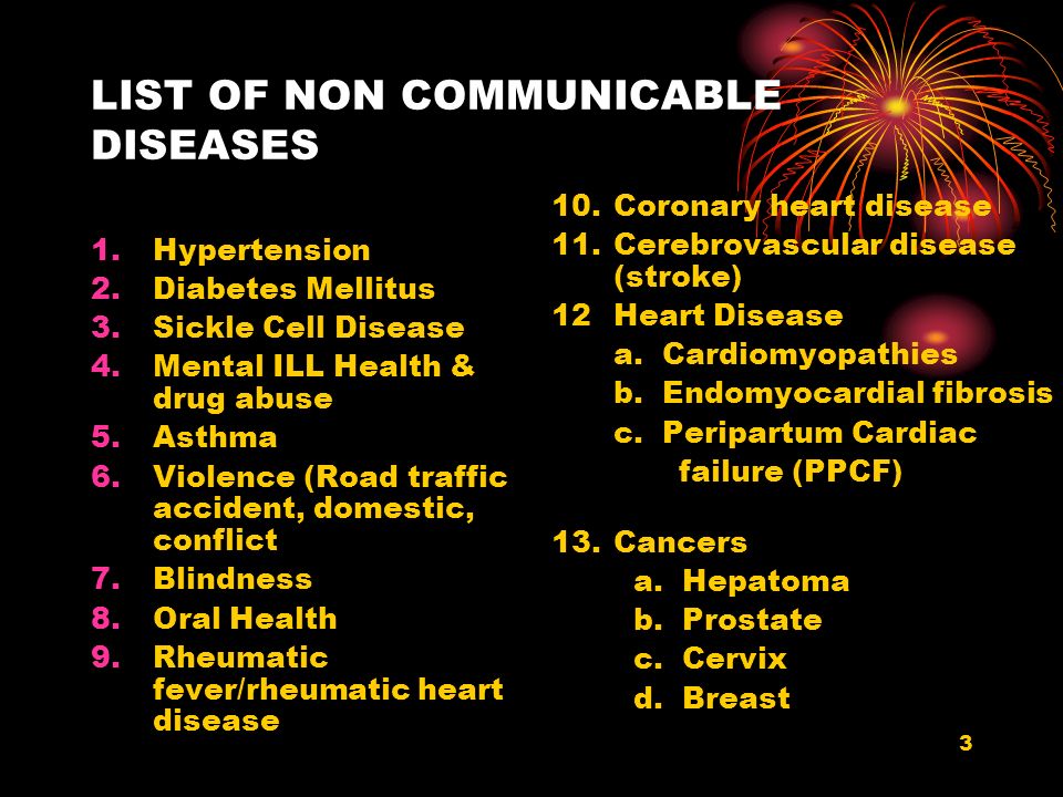 what are the 4 types of non communicable diseases