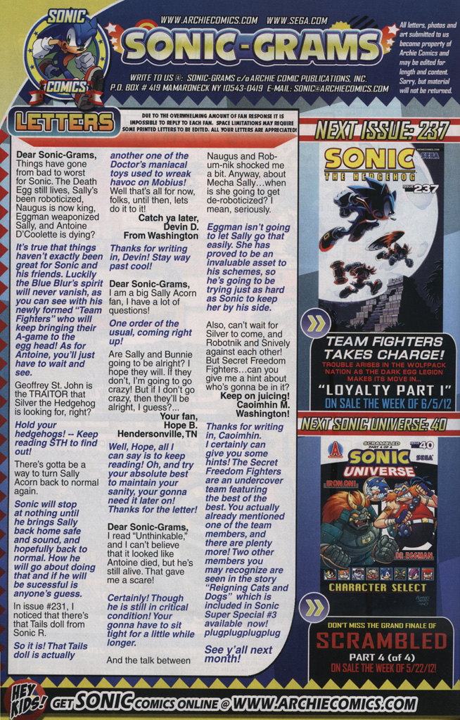 Read online Sonic The Hedgehog comic -  Issue #236 - 34