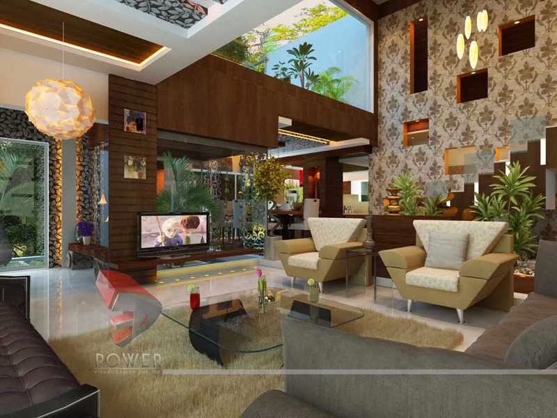 Indo/Western Style Interior Design of Living Area