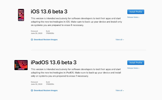 Apple releases iOS 13.6 - 17G5059c  Beta 3