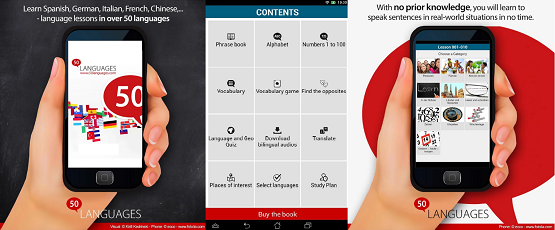 تطبيق لتعلم 50 لغة مختلفة بالصوت والصورة 