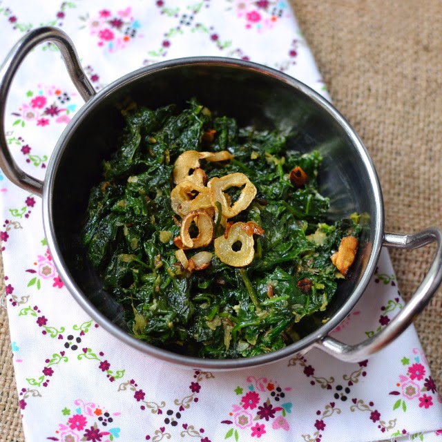 Nepali Curried Spinach (Saag)