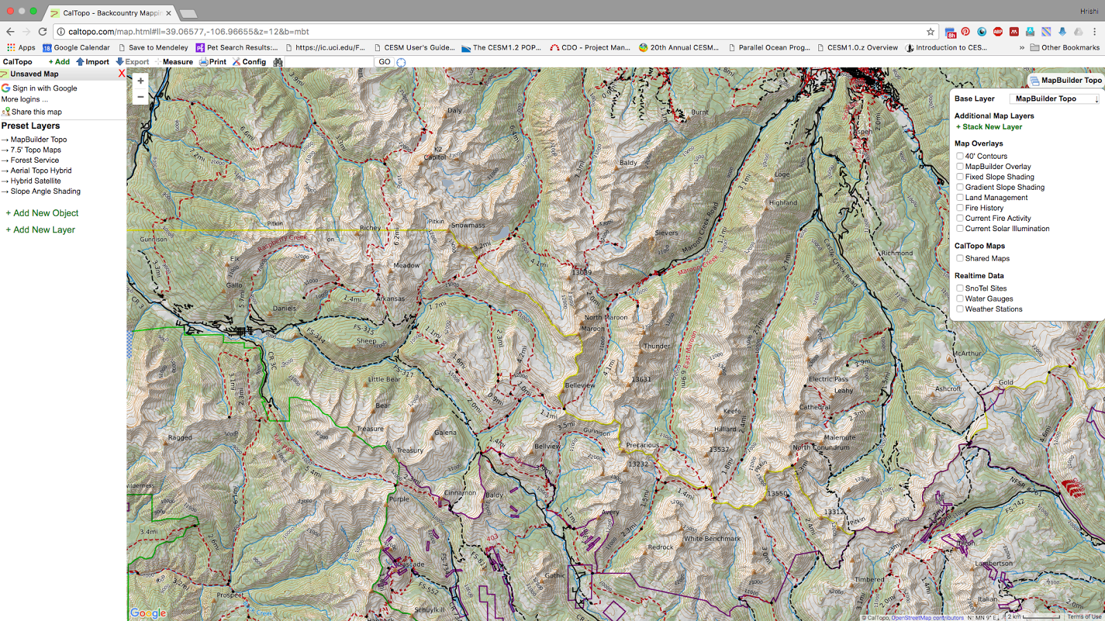 Navigation while - Caltopo1