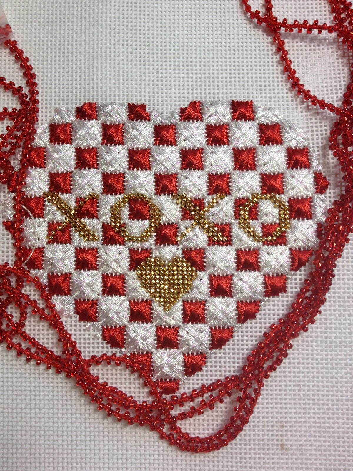 steph's stitching Hearts Afire