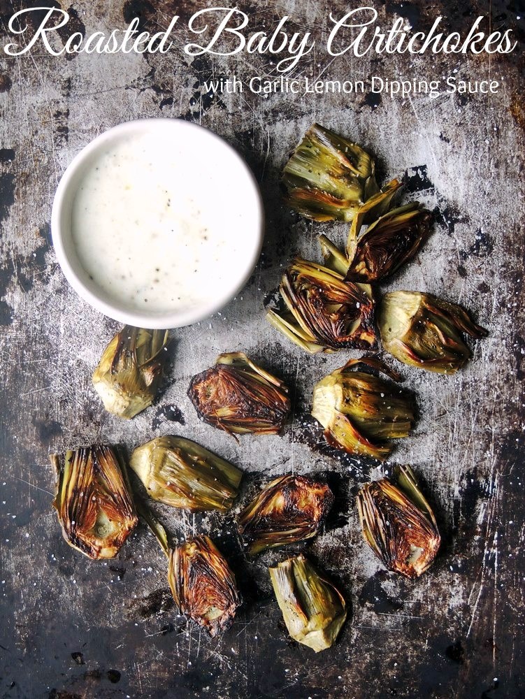 Roasted Baby Artichokes with Lemon Garlic Dipping Sauce Bobbi's Kozy