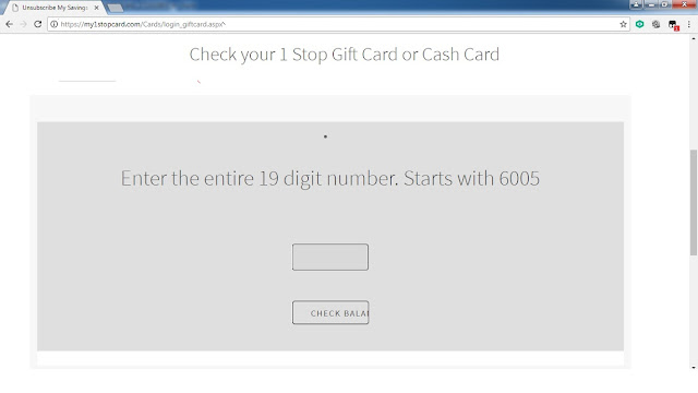 Check 1 Stop Food Stores Gift Card Balance