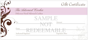Adorned Cookie Gift Certificates