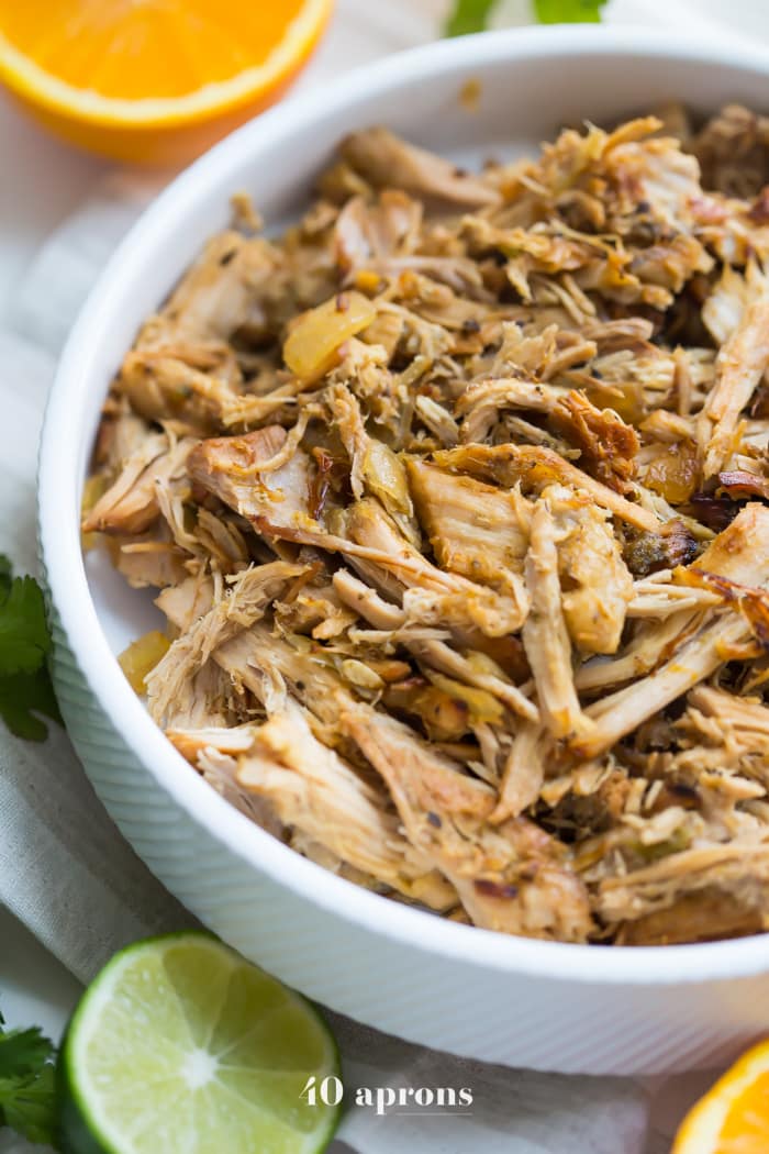 Crockpot Carnitas from Pork Tenderloin (Paleo, Whole30, Low Carb, Keto