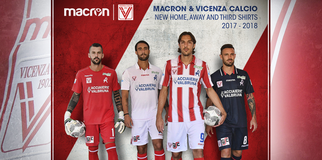 Macron Vicenza Calcio 1718 Home, Away & Third Kits Released Footy Headlines