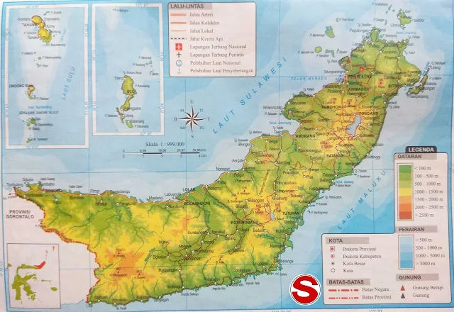 Gambar Peta Atlas Provinsi Sulawesi Utara