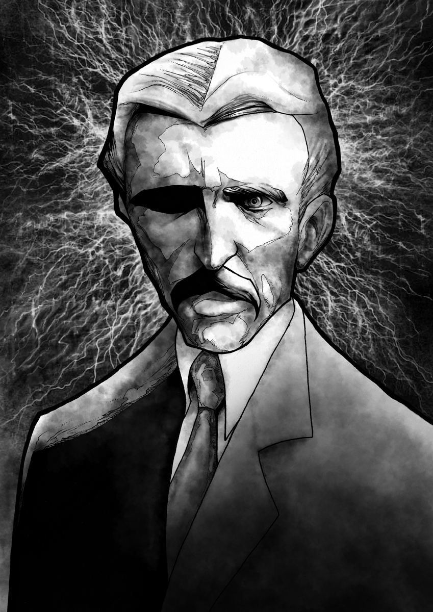 A Wolf Illustrations Blog: Nikola Tesla: The Man Who Invented the