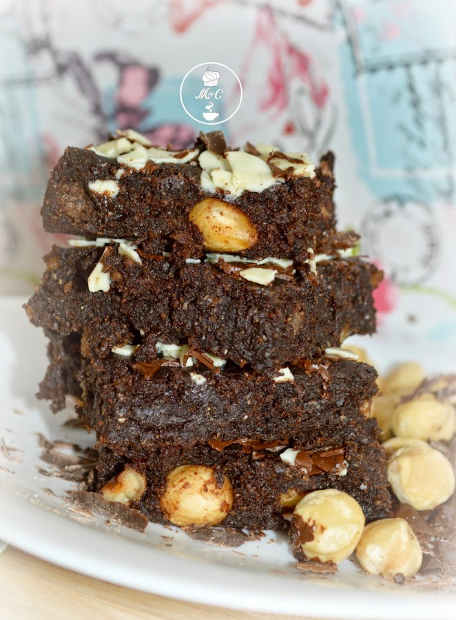 brownie vegano con avellenas