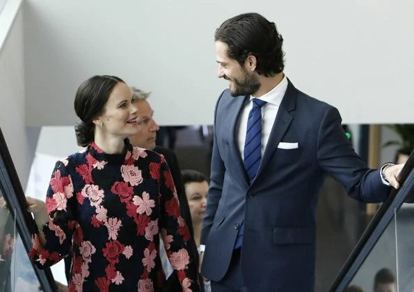 Pregnant Sofia Hellqvist Style. Princess Sofia wore a & Other Stories floral crochet dress at World Anti-Bullying Forum Quality Hotel Friends