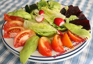  834º Menú, Pochas al sabor de mejillón, lubina a la espalda con ajillo de langostinos y gulas, ensalada y fruta 