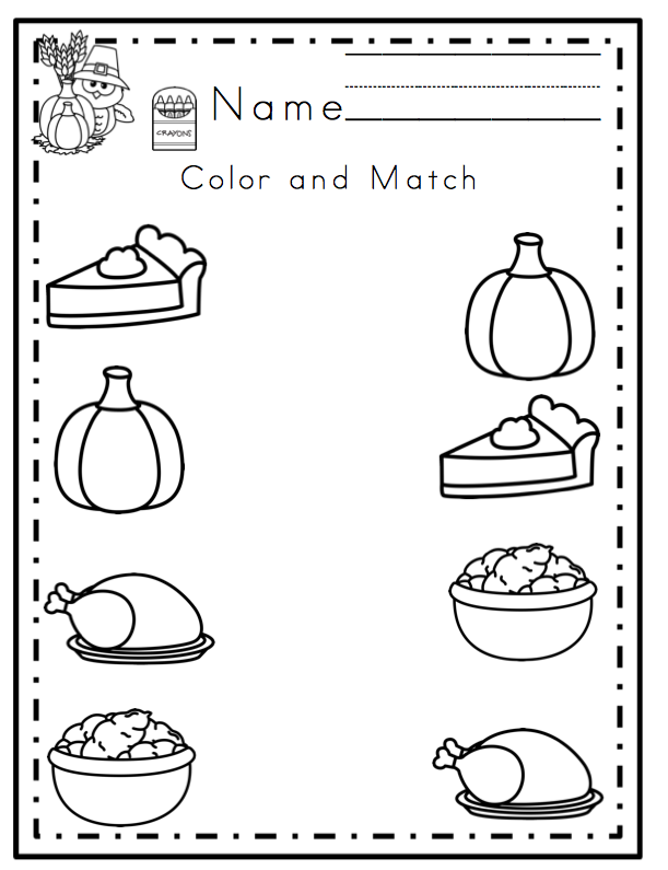 2 - Thanksgiving Worksheets For Kindergarten